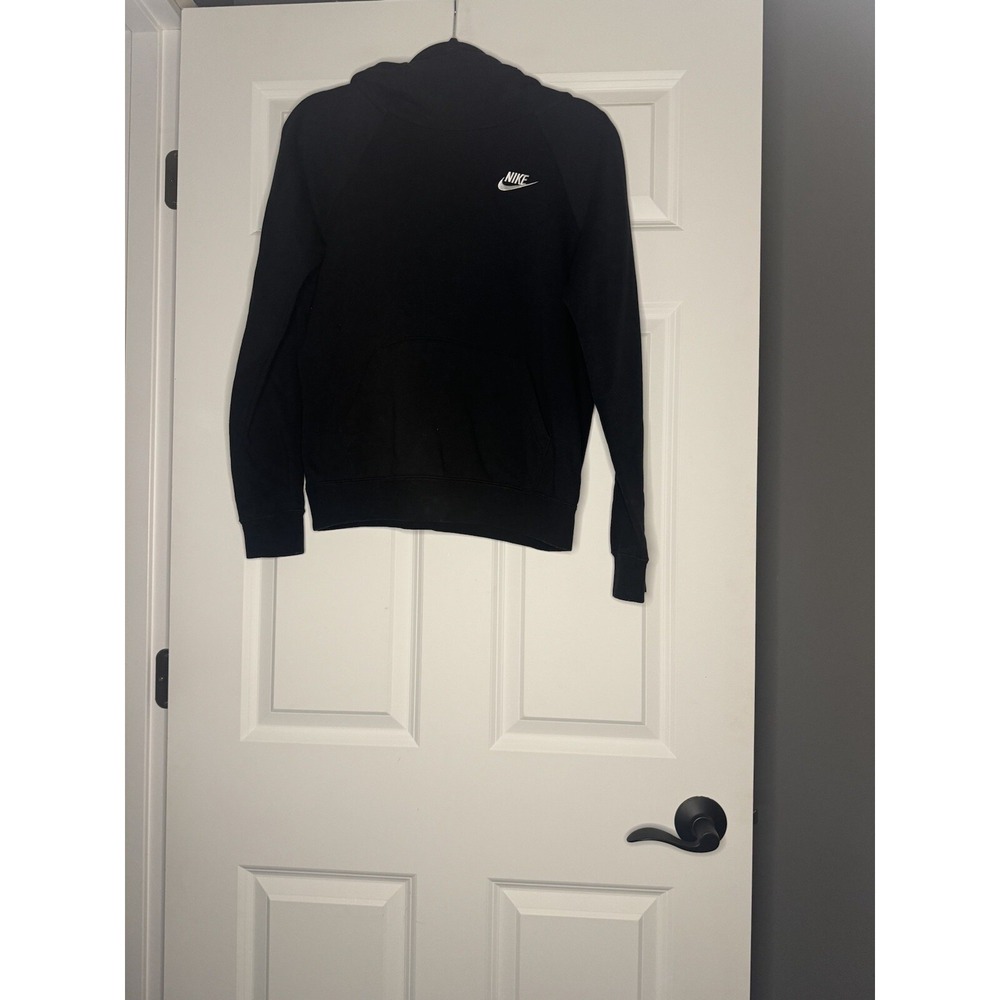 Nike Sportswear Funnel Neck Hoodie Pullover Sweatshirt Black Small